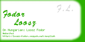 fodor loosz business card